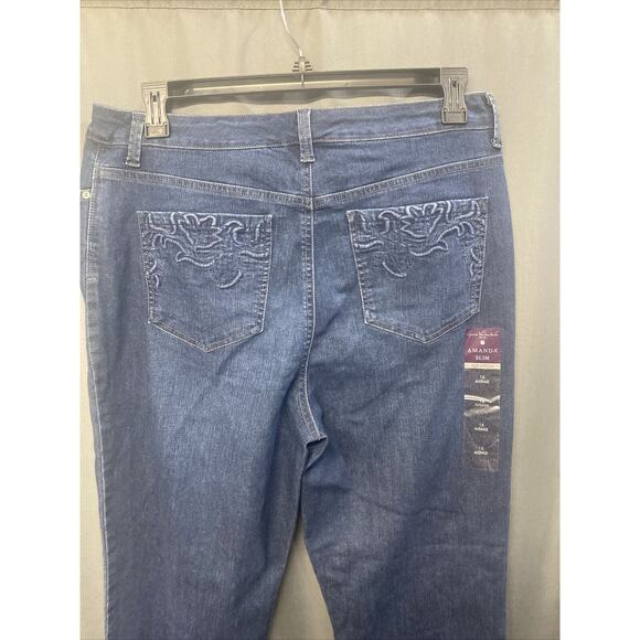 GLORIA VANDERBILT Women's Amanda Slim Jeans Size 16 (b29.1) - Picture 7 of 8